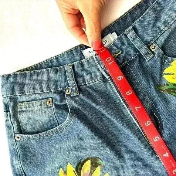 Mislook HighRise “Daisy” Med Wash Faded Whiskered Mom Ankle Jeans Size S - Picture 14 of 15